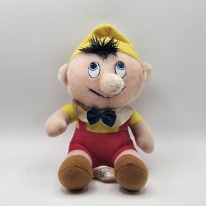 Vintage Walt Disney's Animated Film Classic Pinocchio Plush Doll Toy 7"  1980s